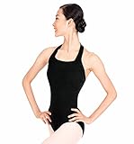Adult Halter Cotton Leotard,TH5508BLKS,Black,Small