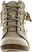 Lucky Top Girls Peter30 Kids Fashion Leatherette Lace-Up High Top Wedge Sneaker Bootie,Beige,3