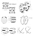 FIBO STEEL 6 Pairs Ear Cuff Earring Magnetic Earrings for Men Women Non Pierced Clip-on Earrings Set