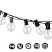 BRTLX Commercial Grade Outdoor Weatherproof G40 LED String Lights 18.3Ft with 10 E17 Dropped Sockets 0.6W 12Pcs LED Edison Filament Bulb Included for Bar Patio Courtyard Porch Wedding
