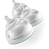 nanobebe Breastmilk Baby Bottles for Breastfed Babies, Breastfeeding Newborn Breast Like, Anti Colic, Easy Latch, Preserves Breast Milk nutrients 3pk (Award Winning Innovation), Teal