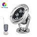 JSN&PC LED Underwater Lights 18W RGB Color Changing with RF Remote Controller & IP68 Waterproof Joint for Party Swimming Pool Fountain Water Rockery Grass Land