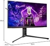 AOC AGON AG324UX 32 Inch 4K Gaming Monitor 144Hz 1ms IPS HDMI 2.1 KVM USB-C view 2