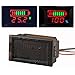 GEREE Waterproof DC 12V 24V 36V 48V 60V 72V 84V 96V Acid Lead/Lithium Polymer/Lithium iron Phosphate/NiMH Battery Capacity Indicator DC12V-96V Digital LED Tester Voltmeter Monitor