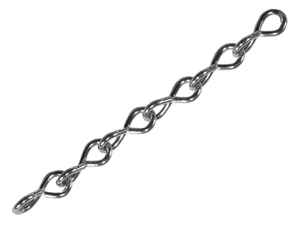 Faithfull FAICHJCUT16Z Jack Chain Zinc Plated Steel 2.5M Length 1.6mm Diameter (Pack of 2)