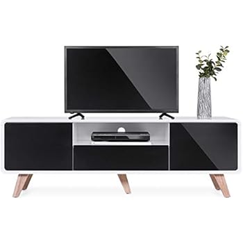Best Choice Products 59in Mid-Century Modern TV Stand Entertainment Console Center for Television Screens Up to 65-Inches w/ 2 Cabinets, Magnetic Push-to-Open Doors, Soft-Closing Hinges, Drawer