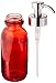 Red Soap Dispenser with Stainless Steel Pump - 16oz Red Glass Dish Soap Dispenser with Non Slip Coaster and Top Protector