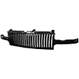 TLAPS 7422438625670 Compatible With 1999-2002 Chevy Silverado 1500 2500/2000-2006 Tahoe Suburban Glossy Black Vertical Front Bumper Grill Grille