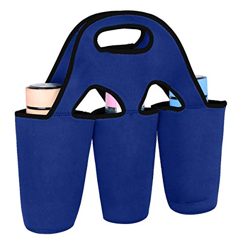 image for Freebily Neoprene Insulated Bottle Cup Holder Carrier Tote Bag for Car