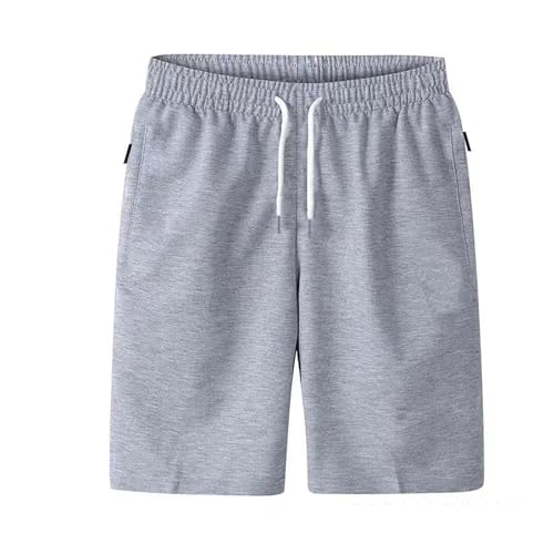 Lot de 3 Shorts Running Homme D'été en Coton Short Pantacourt Taille Élastique Pantalon Court éTé Coton Cordon de Serrage Bermuda de Travail Couleur & Unie Sport Fitness Loisirs