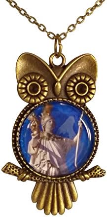KozyChic Greek Goddess Athena Owl Necklace