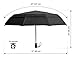 EEZ-Y Compact Travel Umbrella w/Windproof Double Canopy Construction - Auto Open/Close Button