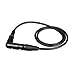 3ft Right Angle XLR Cable - 90° Male to Female, Balanced Microphone/DMX Cable