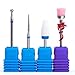 Cuticle Clean Nail Drill Bits set with Medium Ceramic Nail Bits for Nail Drill Gel False Nail Remove 4 pieces Drill Bits Kit with Gift Brush- NATPLUS