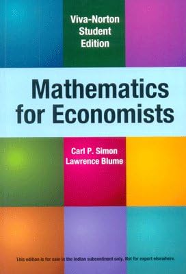 ビジネス・経済 Mathematics for Economists Mathematics for Economists: 8601406120563: Economics Books