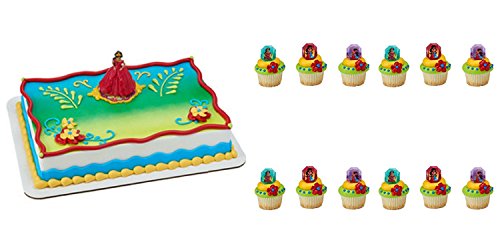 Elena of Avalor Cake Topper Decoration and 24 Cupcake Rings