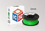 IC3D Green 3mm ABS 3D Printer Filament - 2.1lb Spool - Dimensional Accuracy +/- 0.05mm - Professional Grade 3D Printing Filament - MADE IN USA