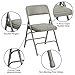 Flash Furniture HERCULES Series Curved Triple Braced & Double Hinged Gray Vinyl Metal Folding Chair