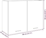 vidaXL Sonoma Oak Hanging Cabinet 80x31x60 cm Engineered Wood Kitchen view 3