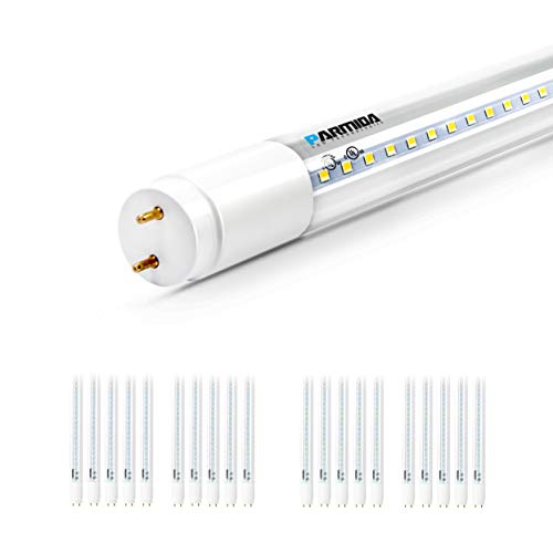PARMIDA 20-Pack LED T8 Hybrid Type A+B Light Tube, 4FT, 18W (40W Replacement), Clear Cover, Single-End OR Dual-End Powered, 4000K (Cool White), 2565LM, Works with/Without Ballast, UL & DLC
