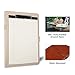 Padfolio Business/Resume Portfolio, AHGXG Leather Folder with Clipboard Document Organizer with Paper Clip, Letter Writing Pad, Pen Holder, Magnetic Closure and Pockets Contrast Stitch for Interview