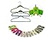 Drhob 6PCS New Mini Home Creative Flocking Clothes Hanger Hook Closet Organizer Random Color