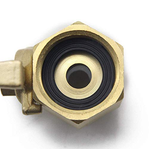 2 Pcs Garden Hose Brass Shut Off Valve, 3/4'' Thread Heavy Duty Water Hose Connector Shutoff Ball Valve Faucet Hose Adapter - Thumbnail 4