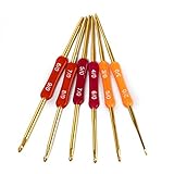 6pcs Double Ended Crochet Hooks Needles Sizes 2-3/3-5/4-6/5-7/6-9/7-8