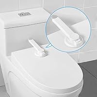 Venhoo Baby Toilet Lock, Baby Proof Toilet Lid Lock with 3M Adhesive-Top Safety Toilet Seat Closestool Locks, No Tools Needed Easy Installation-Fits Most Toilets