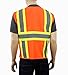 Safety Depot Class 2 ANSI Approved Safety Vest 4 Lower Pockets, 2 Chest Pockets with Pen Divider & High Visibility Reflective Tape 7038A (Orange, Large)
