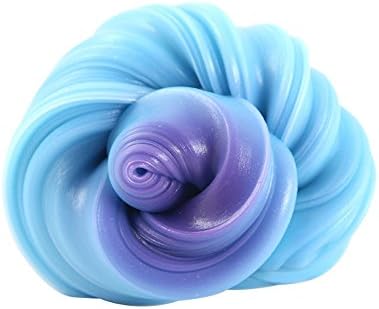 TOPUNDER UV Discoloration Rubber Mud Slime Scented Tub Stress Relief No Borax Toys Plasticine (Blue)