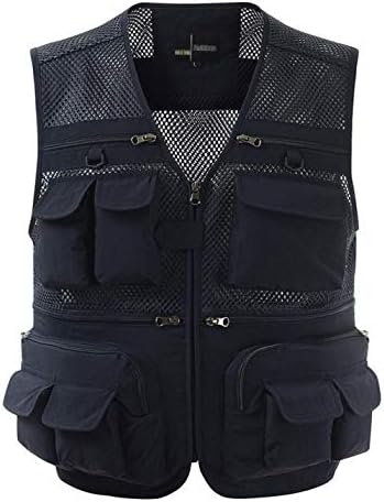 Yimoon Men's Summer Outdoor Pockets Lightweight Utility Fishing Travel Vest