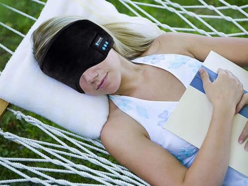 Sleep Mask with Built-in Bluetooth Headphones, Wireless Music Mask, Touch Control, Noise Cancelling, Lightweight and Comfortable for Travel, Nap, Yoga, Sleep and Rest