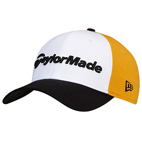 TaylorMade Golf 2017 lifestyle new era 39thirty hat yellow/blue/white s/m