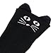 Polytree Women's 3D Cartoon Animal Pattern Knee High Socks (Black)