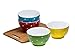 Bruntmore 20 Ounce Polka Dot Ceramic Bowls, Dessert Bowls Set of 4, 20 Oz Porcelain Dip Ice Cream Bowls, Serving Bowls, Microwave, Pasta Bowls Best for Gift