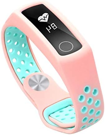 YINGJIN Juner Band Compatible with Huawei Honor 4 Smart Watch, Sports Silicone Wrist Strap Replacement Band + 5 PCS Watch Film Compatible with Huawei Honor 4 Smart Watch