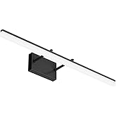 Aipsun 31.5 inch Modern Black Vanity Light Adjustable Bathroom Light Fixtures Over Mirror Rotatable Vanity Lighting 5500K