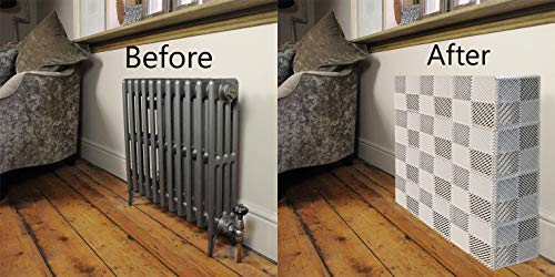 Ready Covers - Vented Safety Steam Radiator Cover/Protective Heating Cabinet for Your Home and Office: WHITE - 12 Extra Interlocking Tiles! (12, White)