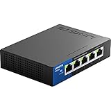 Linksys Business LGS105 5-Port Desktop Gigabit Ethernet Network Unmanaged Switch I Metal Enclosure