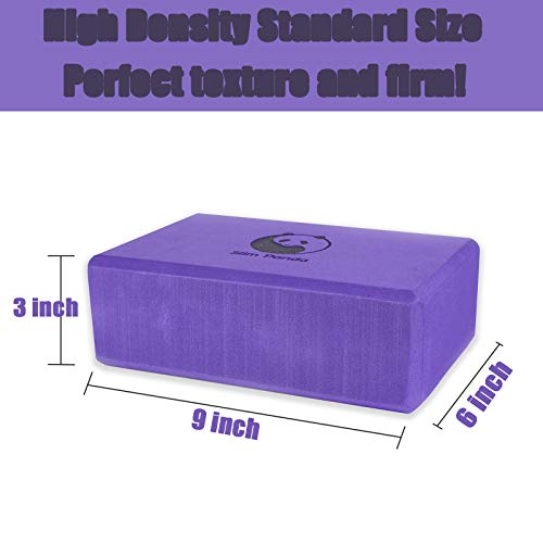 Slim-Panda-FoamCork-Yoga-Block-Set-of-2-Firm-Sturdy-Non-Slip-EVA-Cork-Wood-Eco-Blocks-with-Cover-Bag-9x6x3-Inch-For-Yoga-Pilates-Meditation-Home-Gym-Purple-Grey-Cork