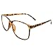 Panto Oversized Thin Frame Nerd Fashion Glasses Havana