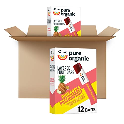 Pure Organic Layered Fruit Bars, Gluten Free, Vegan Fruit Snacks