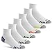 Prince Men's Quarter Performance Socks for Running, Tennis, and Casual Use (Pack of 6) - White,Men's Shoe Size 6-12