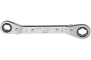 Klein Tools 68238 Ratcheting Offset Box Wrench, 1/2 x 9/16-Inch, Fully Reversible