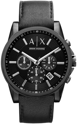 Amazon.com: A|X Armani Exchange Multifunction Men's Watch, Black
