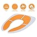 mkool Folding Large Non Slip Silicone Pads Travel Portable Reusable Toilet Potty Training Seat Covers Liners with Carry Bag for Babies, Toddlers and Kids (Orange)