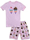 Babypajama Ice Cream Little Girls' Pajamas Set 100% Cotton Nightwear Short Pjs
