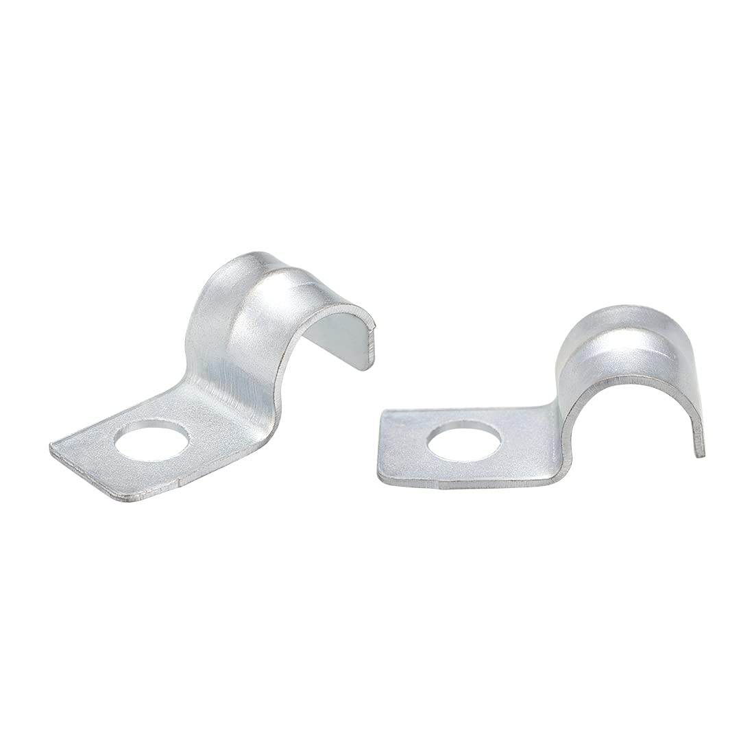 uxcell 5/16" EMT One Hole Strap Pipe Strap Zinc-Plated Steel Reinforced Rib for Pipe Fixing on Various Surfaces 50PCS