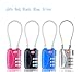 TSA Approved Luggage Locks, Bestga Multicolor 3 Digit Cable Combination Luggage Locks Theft Protection Durable Travel Baggage Lock, Back Packs Lock, Cabinet Lock, Padlock and Suitcase Lock - 4 Pack